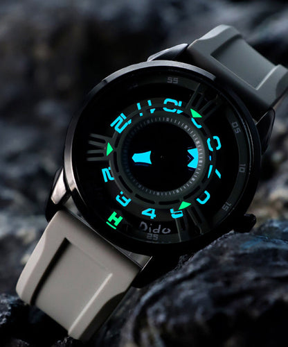 Silicone Rubber Blue Hollow Women Watches Waterproof Out