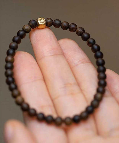 Beads Brown Bracelet Silver Sterling Overgild Women