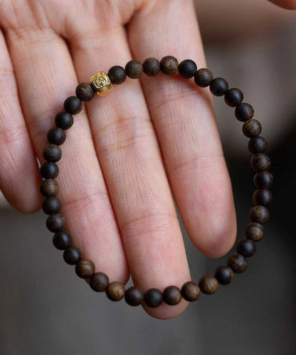 Beads Brown Bracelet Silver Sterling Overgild Women