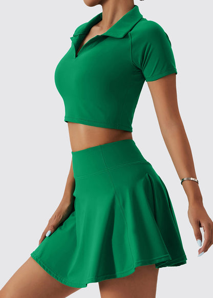 Set Women Collar Tummy And Pan Peter Leggings Green Bra Control