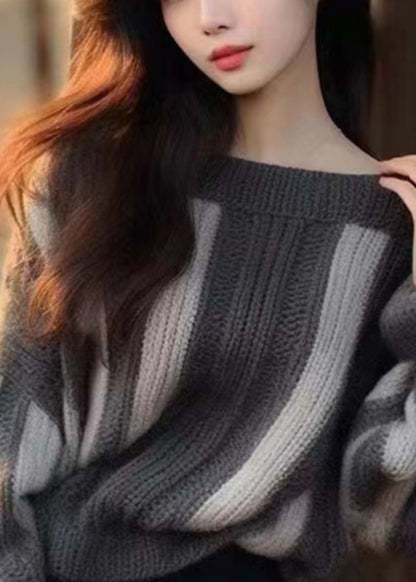 Women Grey Original Design Cozy Knit Sweater Winter WX005