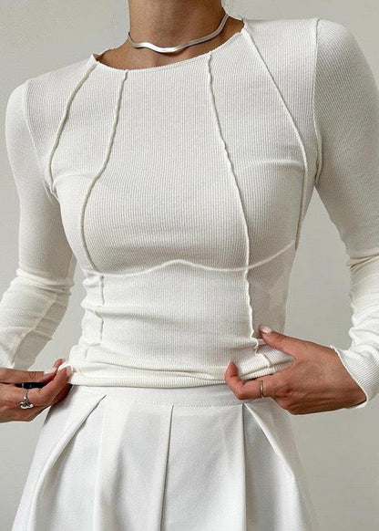 Women Cotton O Shirts Green Solid Neck T Pea Spring