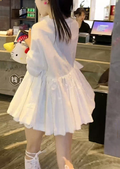 Women Rose O Neck Fall Solid Shirts Wrinkled Cotton