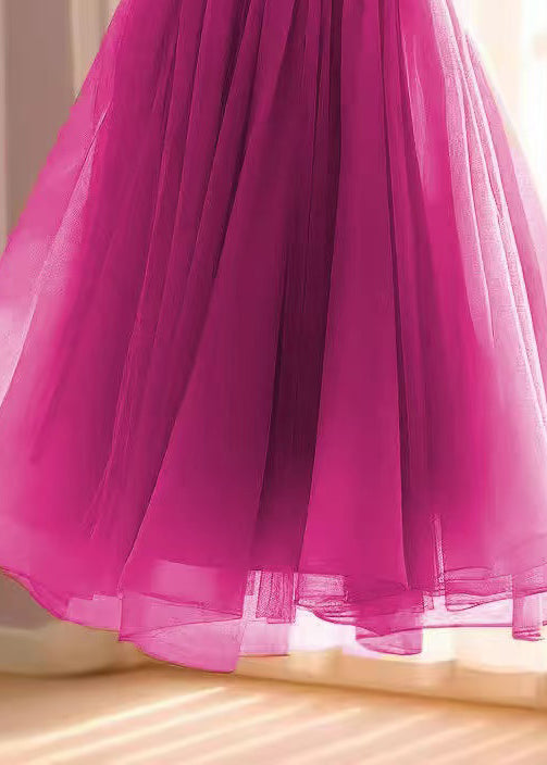 Women Skirts Waist Summer Rose High Chiffon Solid