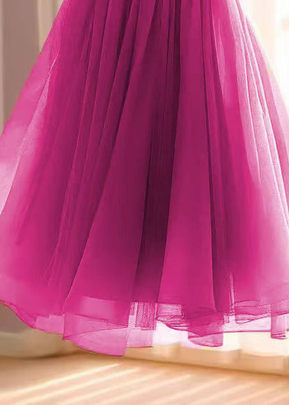 Women Skirts Waist Summer Rose High Chiffon Solid