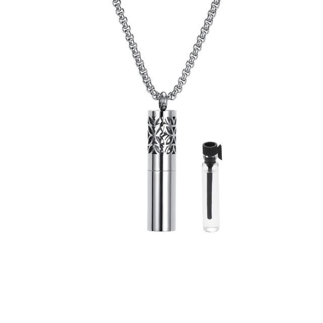 Aromatherapy Essential Oil Pendant Stainless Steel Necklace