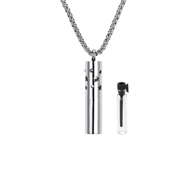 Aromatherapy Essential Oil Pendant Stainless Steel Necklace