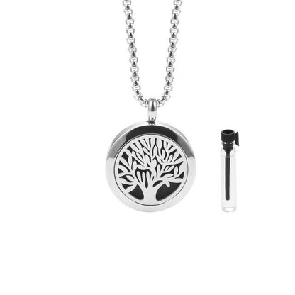 Aromatherapy Essential Oil Pendant Stainless Steel Necklace