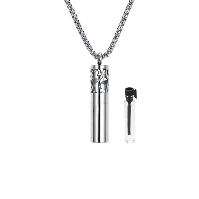 Aromatherapy Essential Oil Pendant Stainless Steel Necklace