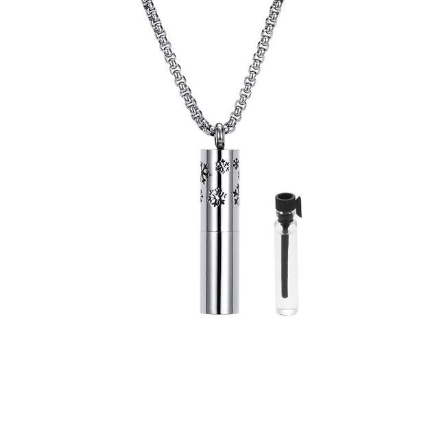 Aromatherapy Essential Oil Pendant Stainless Steel Necklace