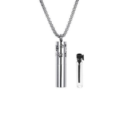Aromatherapy Essential Oil Pendant Stainless Steel Necklace