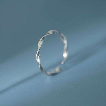Ring Sterling Twisted Silver