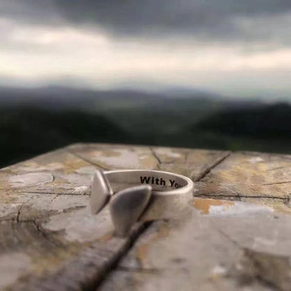 Sterling Open Butterfly Ring Silver