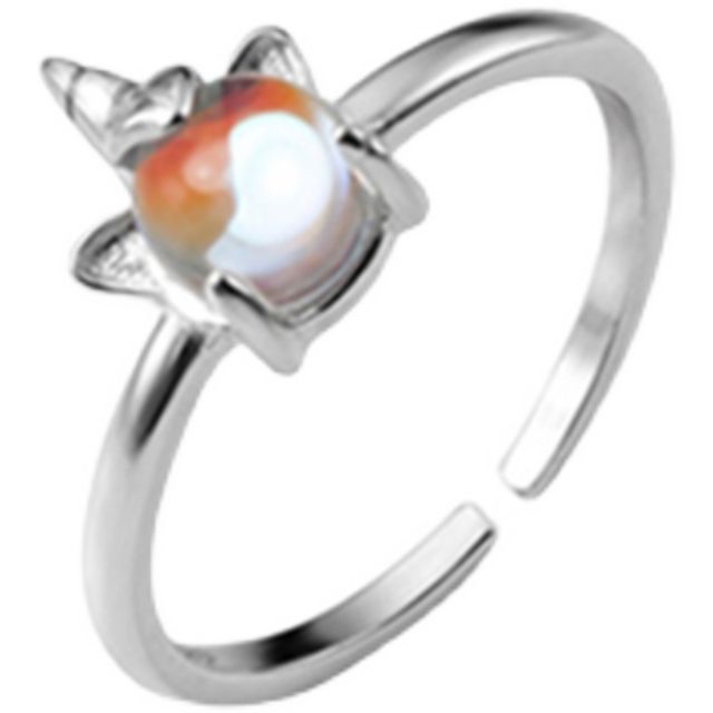 Open Silver Sterling Unicorn Ring