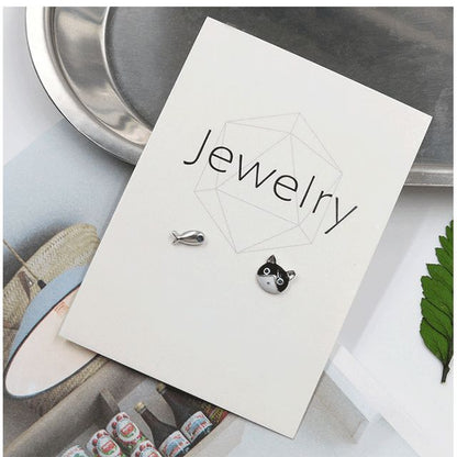 Asymmetrical Stud Cat Fish Earring