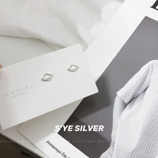 Planet Silver Earring Sterling Stud