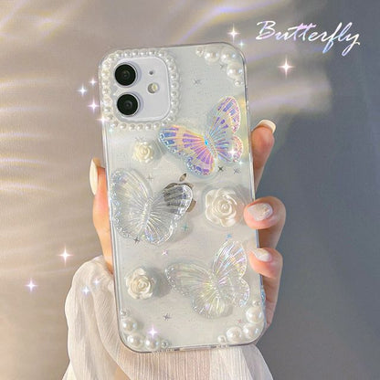 Transparent Butterfly Case Phone