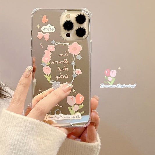 Flower Phone Case Mirrored