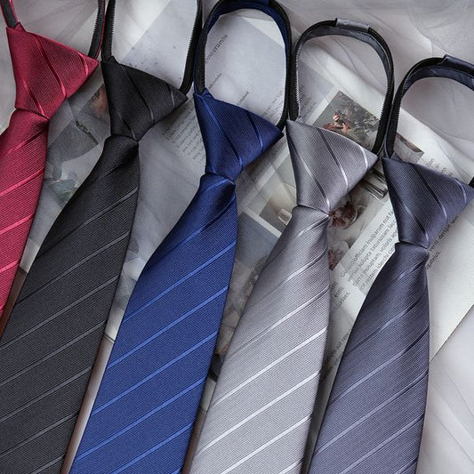 Striped No Tie Neck Tie