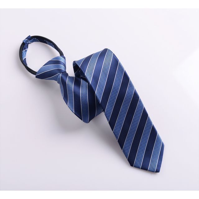 Striped No Tie Neck Tie