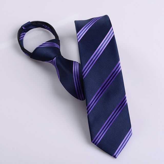 Striped No Tie Neck Tie