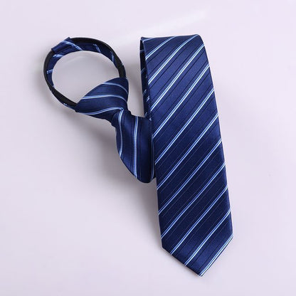 Striped No Tie Neck Tie