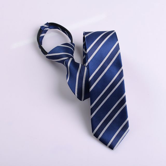 Striped No Tie Neck Tie