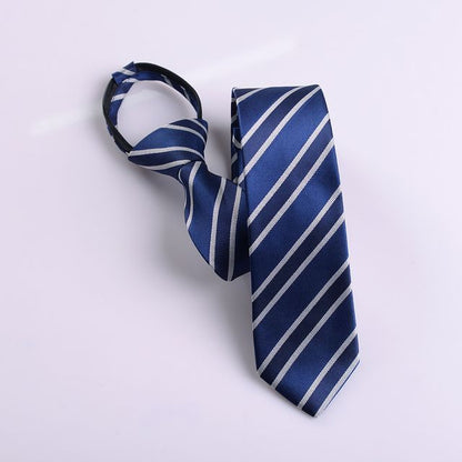 Striped No Tie Neck Tie