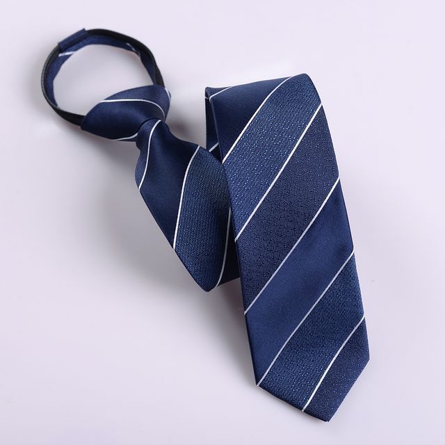 Striped No Tie Neck Tie