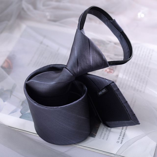 Striped No Tie Neck Tie