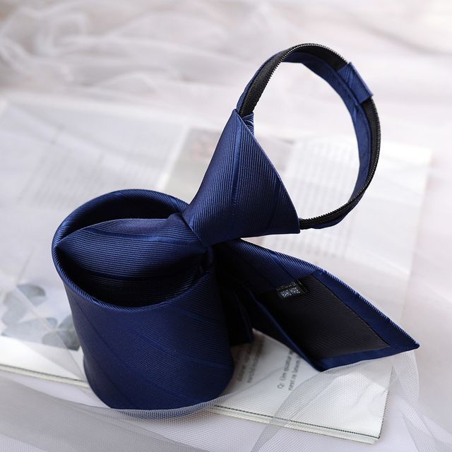 Striped No Tie Neck Tie