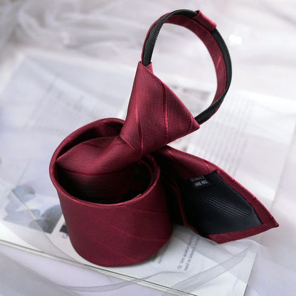 Striped No Tie Neck Tie