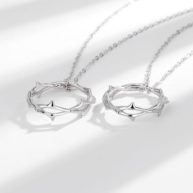 Thorn Pendant Couple Matching Sterling Silver Necklace  (various designs)