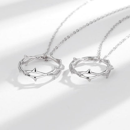Thorn Pendant Couple Matching Sterling Silver Necklace  (various designs)