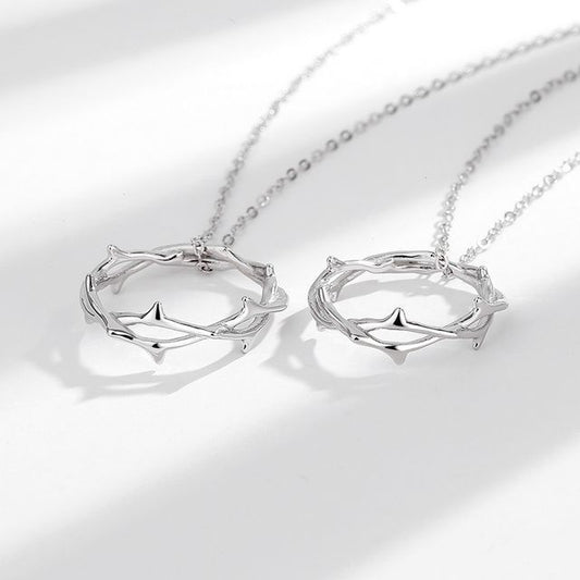 Thorn Pendant Couple Matching Sterling Silver Necklace  (various designs)