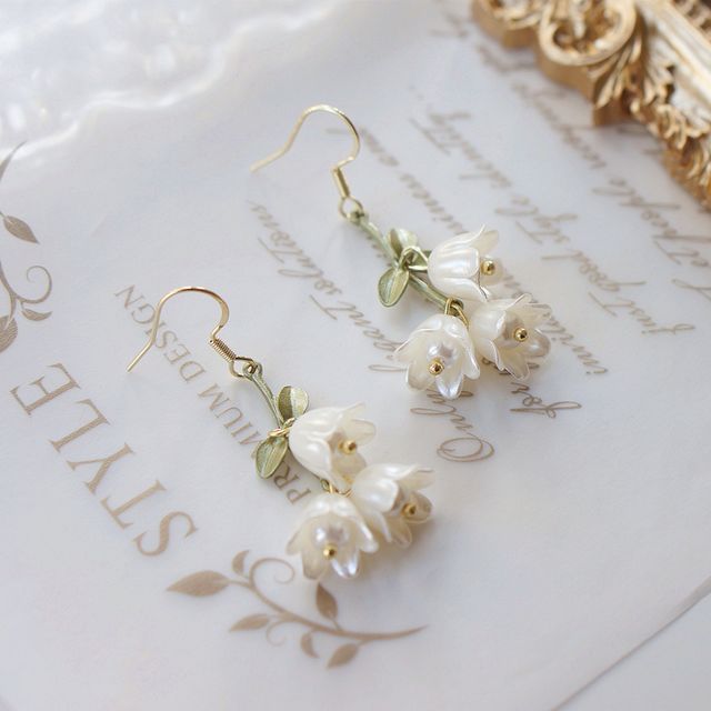 Flower Earring Dangle Alloy