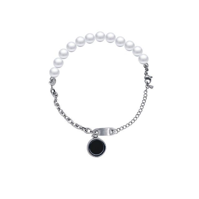 Faux Pearl Rhinestone Bracelet