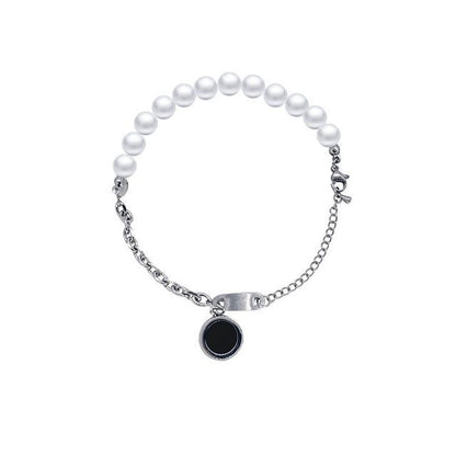 Faux Pearl Rhinestone Bracelet