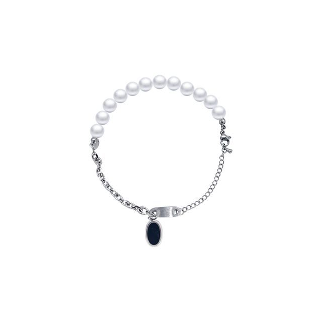 Faux Pearl Rhinestone Bracelet
