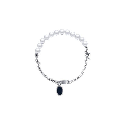 Faux Pearl Rhinestone Bracelet
