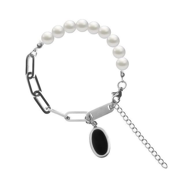 Faux Pearl Rhinestone Bracelet