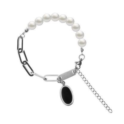 Faux Pearl Rhinestone Bracelet