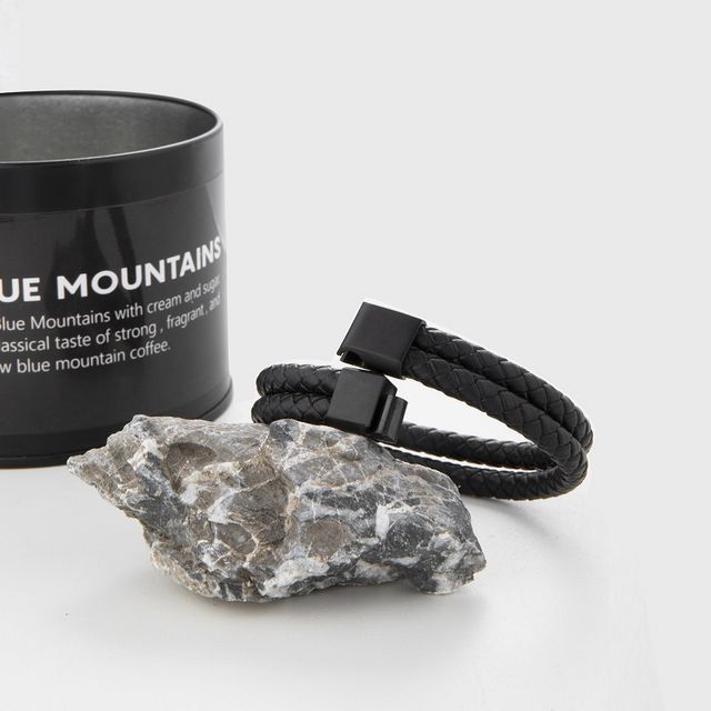 Woven Faux Leather Bracelet