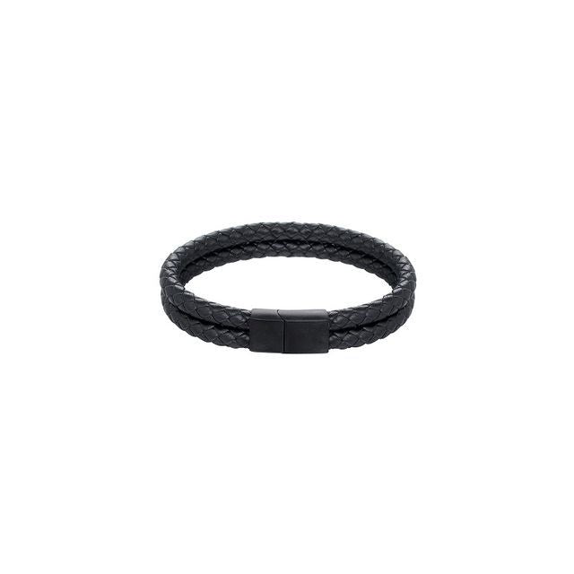 Woven Faux Leather Bracelet