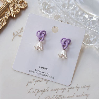 Earring Clip-On Flower Drop /