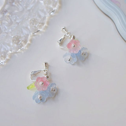 designs) Earring (various Floral Acrylic
