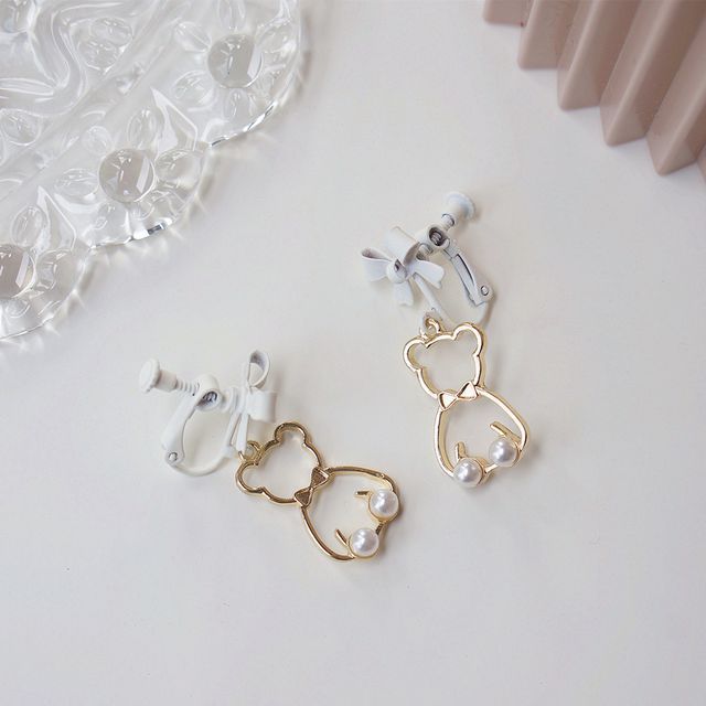 Dangle Alloy Bear Earring