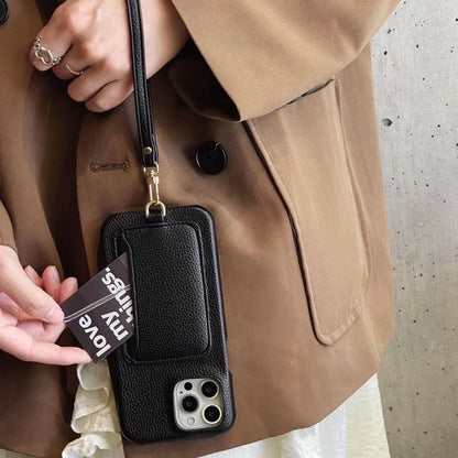 Faux Card Leather Phone Case Holder