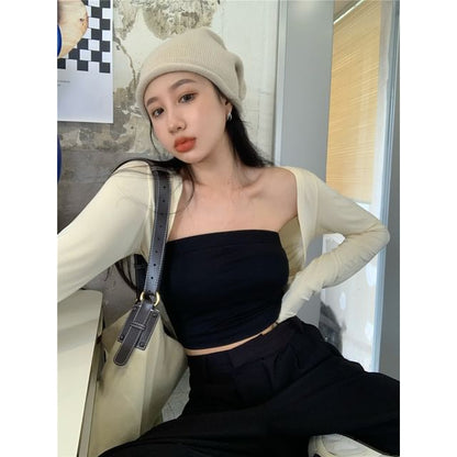 Crop Tube Top & Shrug Set