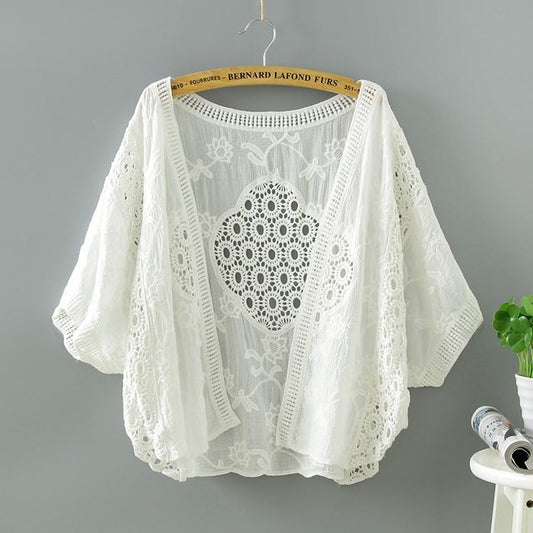 Cutout Lace Cardigan